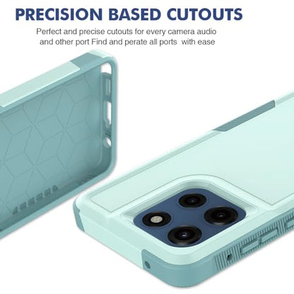 for Moto G Stylus 2025/2026 Case: Dual Layer Protective Heavy Duty Cell Phone Cover Shockproof Rugged with Screen Protector - Military Protection Bumper Tough - for G Stylus 2025/2026, Mint Green - color: Mint Green (PC) + Mint Green (TPU)