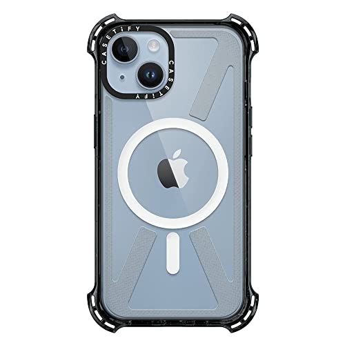 CASETiFY for iPhone 14 Case - Bounce Compatible with MagSafe Clear Black | Shockproof | 21.3 ft. 6x Military Grade Drop Protection | Black - color: Clear Black, size: Iphone 14 (6.1")