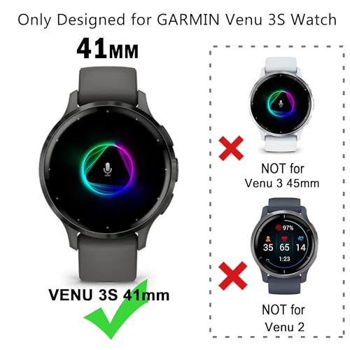 6 Pack Watch Screen Protector for GARMIN Venu3S 41mm, Soft TPU Case Full Protective Cover Flexible Bumper for GARMIN VENU3S Smart Watch - size: GARMIN Venu 3S 41mm