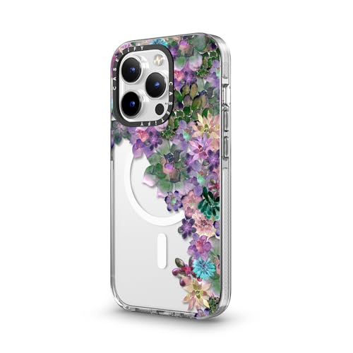 CASETiFY for iPhone 13 Pro Case - Impact Clear Compatible with MagSafe | Not Yellowing | 6.6 ft. 3x Military Grade Drop Protection | MY SUCCULENT GARDEN | Clear - color: MY SUCCULENT GARDEN, size: Iphone 13 Pro (6.1")
