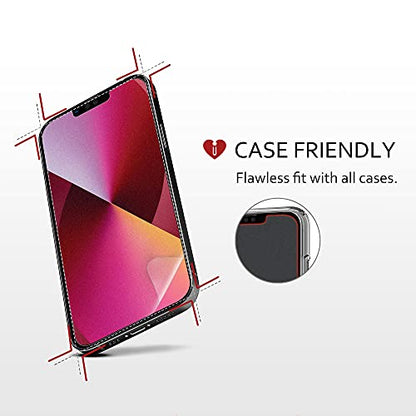 iCarez HD Anti Glare Matte Screen Protector for iPhone 17e / iPhone 16e / iPhone 14 / iPhone 13 /iPhone 13 Pro 6.1-Inches [3 Pack] (Case Friendly) Premium No Bubble Easy to Apply with Hinge Installation