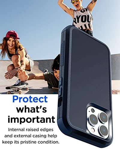 AICase for iPhone 13 Pro Max/iPhone 12 pro max Case,Heavy Duty Protective Phone Case Military Full Body Protection Shockproof/Dustproof/Drop Proof Rugged Durable-Sea Blue - color: Sea blue
