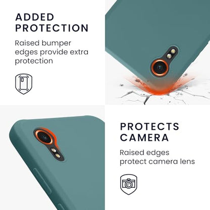 kwmobile Case Compatible with Samsung Galaxy Xcover7 Case - Soft Slim Protective TPU Silicone Cover - Arctic Night - color: Arctic Night