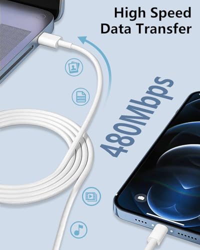 iPhone Charger Cable 6.6FT[MFi Certified],USB C to Lightning Cable iPhone Charging Cable Fast iPhone Charger Wire i Phone Charging Lead Cord for Apple 14 13 12 11 Pro Max X XS XR 8 Plus,iPad,AirPod