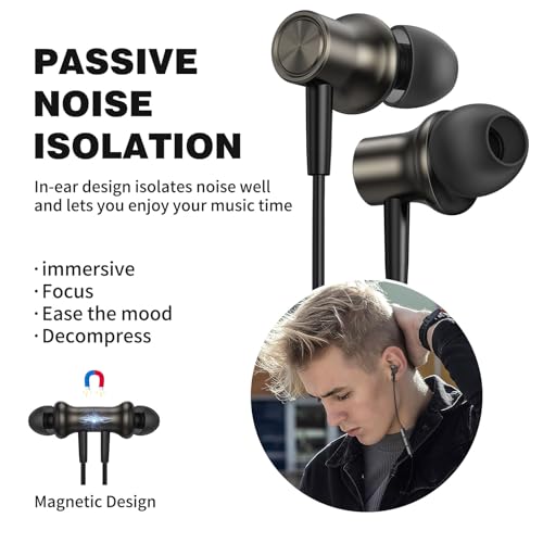 USB C Headphones Wired for iPad/iPhone 18 Pro Max Duo 17 Air 16 15 Plus - color: Gunmetal
