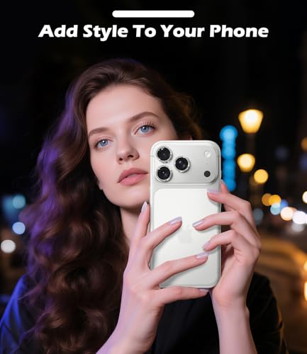 imluckies Camera Lens Protector for iPhone 17 Pro/iPhone 17 Pro Max - color: Bling Gray