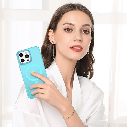 BENTOBEN Magnetic for iPhone 16 Pro Max Case,(Compatible with MagSafe) (Military Grade Drop Protection) Slim Translucent Matte Shockproof with Anti-Fingerprint Phone Case 6.9",Teal Blue - color: Teal Blue