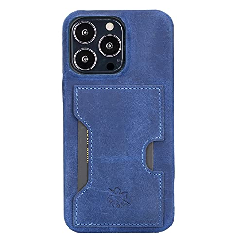 Venito Florence Leather Wallet Phone Case Compatible with iPhone 13 Pro (6.1 inch) - Extra Secure with RFID Blocking - Detachable Phone Wallet (Antique Dark Blue)* - color: Antique Dark Blue, size: iPhone 13 Pro
