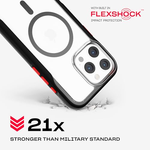 Tech21 EvoPro for iPhone 16 Pro Max Compatible with MagSafe - Impact Protection Case 21x Military Standard Tested - in Clear/Black - color: Clear/Black, size: iPhone 16 Pro Max