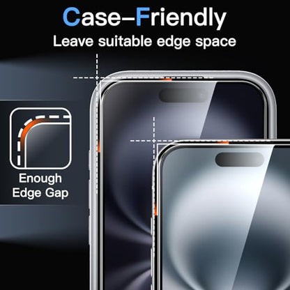 JETech Screen Protector for iPhone 16, 3-Pack - size: iPhone 16