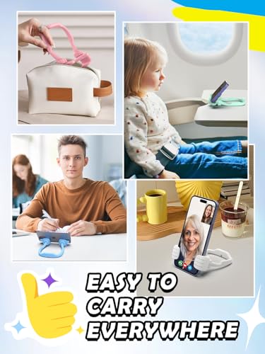 Stocking Stuffers for Men Women Teens Thumbs Up Lazy Phone Stand 4 Pack - color: Macaron Blue/Green/Pink/White, size: 4