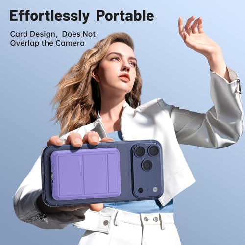 Azmuth for MagSafe Portable Charger, 10000mAh Magnetic Power Bank | 20W PD Fast Charging Magnetic Travel Charger with Dual USB-C LED Display for iPhone 17/16/15/14/13/12 Series - color: Purple