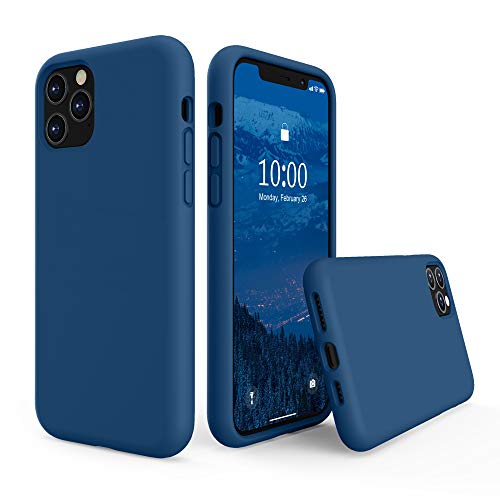 SURPHY Compatible with iPhone 11 Pro Max Case 6.5 inches, Thickened Liquid Silicone Phone Case (with Microfiber Lining) for iPhone 11 Pro Max 2019, Horizon Blue - color: Blue Horizon
