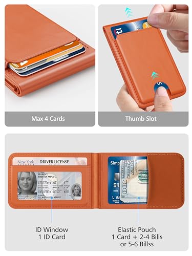 for MagSafe Wallet Stand with Money Pouch, 6-Cards Holder, RFID Blocking