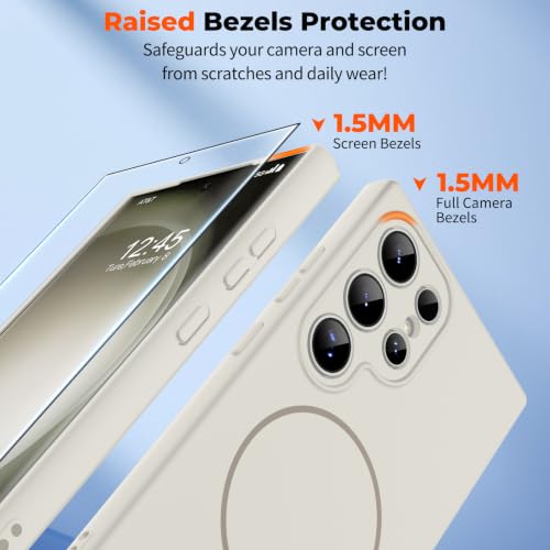 zapica Magnetic for Samsung Galaxy S23 Ultra Case, Creamy White - color: Creamy White, size: Samsung Galaxy S23 Ultra 6.8''