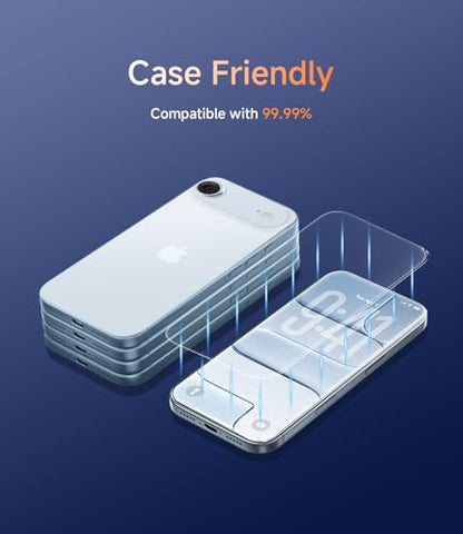 3 Pack for iphone 17 Air Screen Protector, 9H Hardness Military-Grade Shatterproof, Easy Bubble-Free Install Screen Protector 17 Air HD Clear Tempered Glass, Case Friendly Design - size: iPhone air(6.5'')