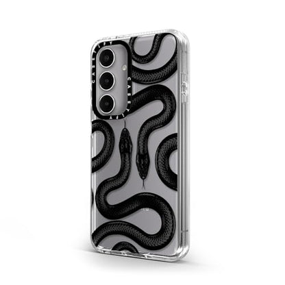 CASETiFY for Galaxy S24 Case - Impact Clear | Not Yellowing | 6.6 ft. Drop Protection | Black Kingsnake | Clear - color: Black Kingsnake, size: Galaxy S24