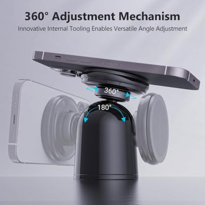 MiiKARE Magnetic Gym Phone Holder for MagSafe, Treadmill and Workout Mount - color: Deep Black