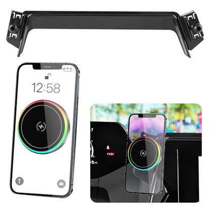 Car Magnetic Phone Mount for 2023 2024 2025 2026 Toyota Prius SE LE XLE Nightshade XSE [8-inch Touch Screen ]Auto Interior Accessories Best Cellphone Holder Fast 15W Wireless Charger Cell Phones Stand