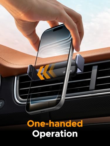UGREEN Car Vent Phone Mount Air Vent Clip Phone Holder Car Mount Mini Size Compatible with iPhone 17 16 15 14 13 12 Pro Max Mini Plus, iPhone 11 SE XS XR 8 7 6 6S Smartphone