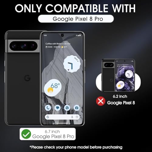 3 Pack Privacy Screen Protector for Google Pixel 8 Pro 6.7", Ultra-Thin Anti-Spy Soft TPU Hydrogel Protective Film for Google Pixel 8 Pro - Self-Healing, Touch Sensitive, Case Friendly - size: Google Pixel 8 Pro