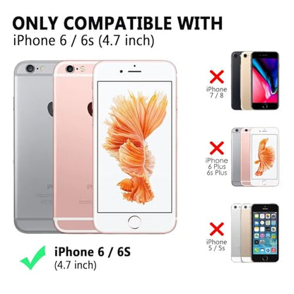 TENOC Phone Case Compatible with iPhone 6 & iPhone 6s, Clear Case Shockproof Protective Bumper Slim Cover for 4.7 Inch - color: Clear, size: iPhone 6/6s