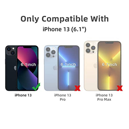 5 in 1 Clear Case for iPhone 13 6.1-Inch, with 2 Screen Protector and 2 Camera Lens Protector, 9H Edge Protection Tempered Glass Film, Shockproof Drop Transparent Protection Cover - size: iPhone 13