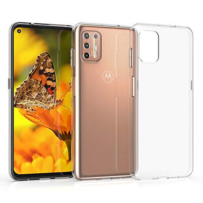 kwmobile Case Compatible with Motorola Moto G9 Plus - Clear Case Soft Slim Flexible Protective TPU Phone Cover - Transparent - size: Moto G9 Plus