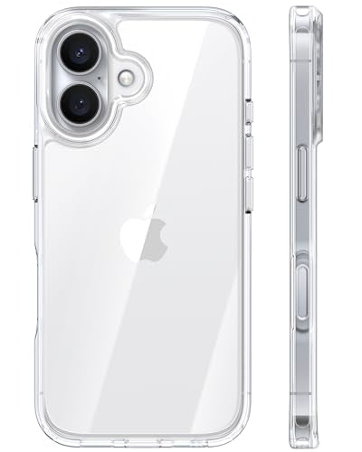 TORRAS Crystal Clear for iPhone 16 Plus Case, Ultra-Thin [Non-Yellowing] [Military Protection] Slim Fit Silicone TPU Cover for iPhone 16 Plus Phone Case, Soft, Clear, 6.7 inch - color: Crystal Clear, size: for iPhone 16 Plus