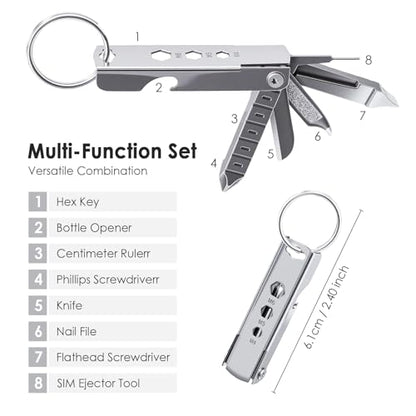TENOC 7-in-1 Multi-Tool Keychain