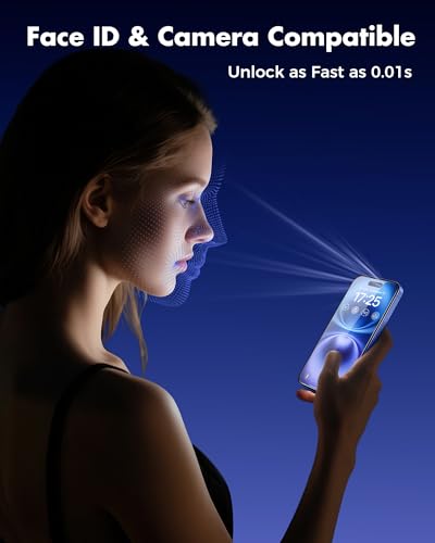 UNBREAKcable 4PCS Screen Protector for iPhone 16-2 Privacy Tempered Glass+2 Clear Glass Double Shatterproof [Easy Installation Frame] [9H Hardness] [Case Friendly] Anti-Scratch for iPhone 6.1 inch - size: iPhone 16