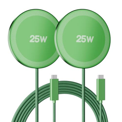 MagSafe 25W Wireless Charger for Apple Magnetic Fast Charging Pad - color: Dark Green