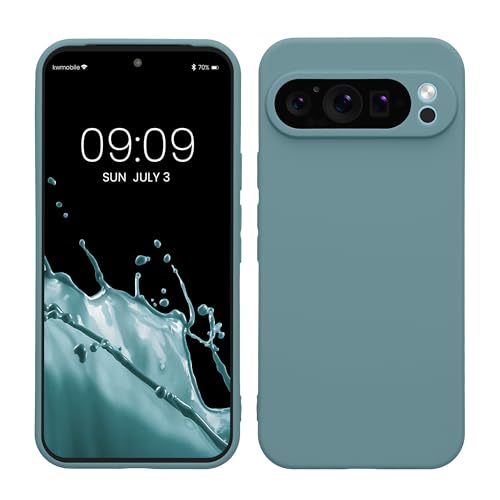 kwmobile Case Compatible with Google Pixel 9 Pro XL Case - Protective Slim TPU Phone Cover - Soft Matte Finish - Antique Stone - color: Antique Stone