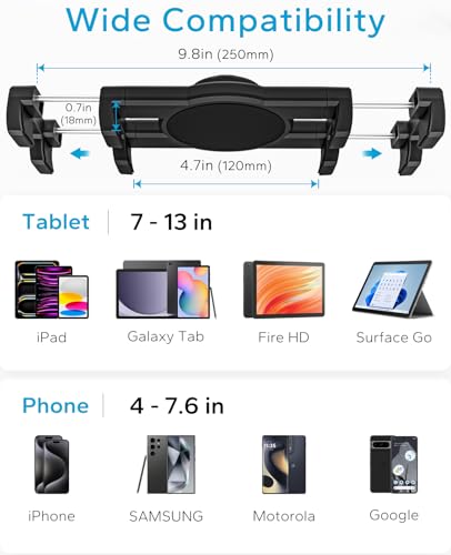 GDZN Anti-Shake Car Cup Holder Tablet Mount, 10.2" Flexible Gooseneck Arm