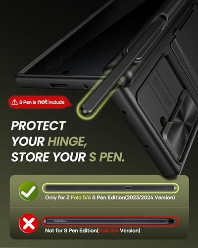 for Samsung Galaxy Z Fold 6 Wallet Case with Card Holder, Black - color: Black-Y