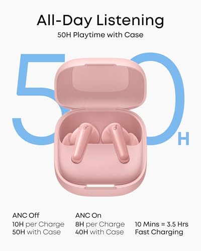 Soundcore P31i by Anker Translation Earbuds with Real-Time Adaptive ANC - color: Pink