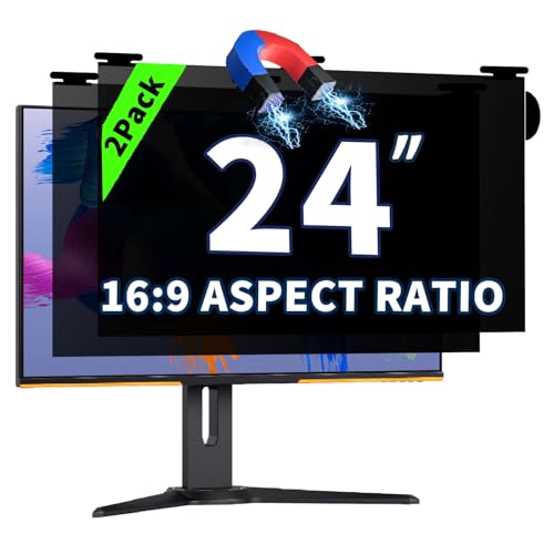 2 Pack Magnetic Hanging Computer Privacy Screen for 24 ''16:9 Aspect Ratio - color: 2 Pack Magnetic Hanging 24 Inch for 16:9