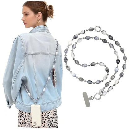 Phone Lanyard, On-the-Go Universal Crossbody Strap Neck Lanyard with Phone Tether Patches for Most Cellphones - color: P
