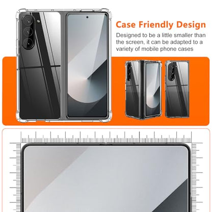 [2Set 6PCS] Screen Protector for Galaxy Z Fold 6, 2 Inner TPU Matte Films + 2 Outer Tempered Glass + 2 Camera Lens Protecters with Positional Mouting Frame, Anti-Glare, No Creases, No Bubbles - size: Samsung Galaxy Z Fold 6