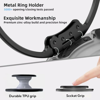 AUROX for MagSafe Phone Grip, Magnetic Phone Grips, Transparent Purple - color: Transparent Purple