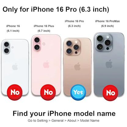HAOPINSH for iPhone 16 Pro Wallet Case with Card Holder, Pale Flower Pattern Back Flip Folio PU Leather Kickstand Card Slots Case for Women Girls, Double Magnetic Clasp Shockproof 6.3" - color: Pale Flower