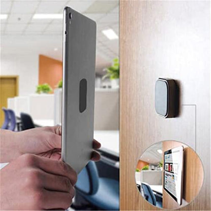 SALEX Replacement Metal Plates Set for Magnetic Car Phone Holder, Wall & Air Vent Mount, Cases, Magnets. Kit of 4 Black Rectangular Iron Discs Without Holes. 3M Adhesive Backing. Steel Sheets, 4 Pack. - color: Rectangular / 4 Pack