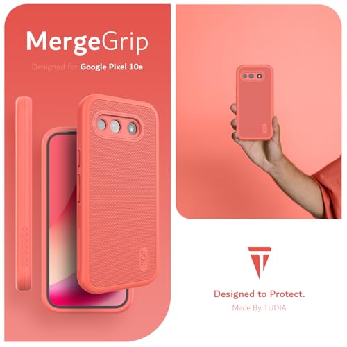 TUDIA for Google Pixel 10a Case (2026) - [MergeGrip] Dual Layer Heavy Duty Slim [Military Grade Drop Tested] Shockproof Protective Pixel 10A Phone Cases - Berry - color: Berry, size: Pixel 10a Standard