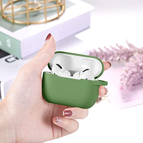 Lerobo for AirPods Pro 2 Case with Keychain, Olive Green - color: Olive Green