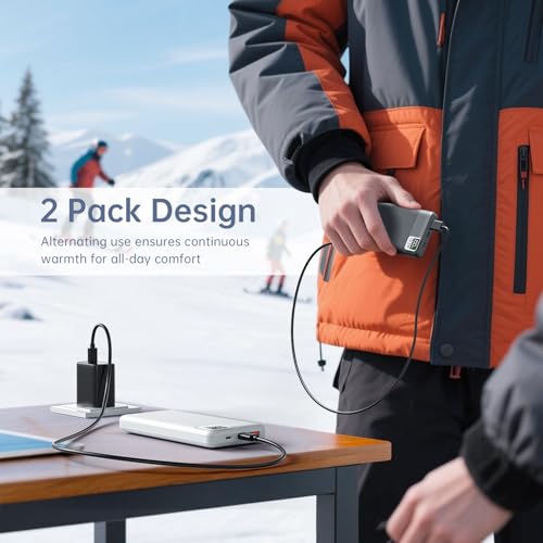 2PCS 5V 2A 3A 10000mAh Heated Vest/Jacket/Chair/Seat Battery Pack - color: Black+White, size: 10000mAh-2PCS