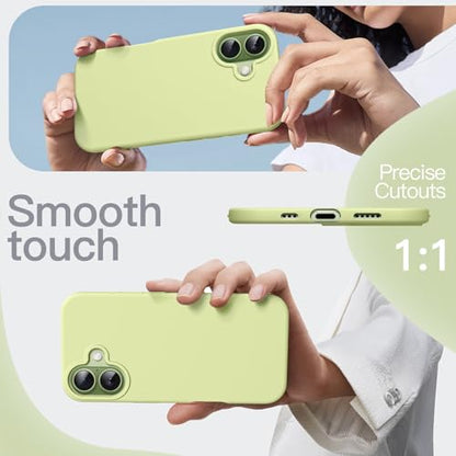 JETech Silicone Case for iPhone 17, Green | Silky Soft Touch, Shockproof Protection, Scratch Resistant, Microfiber Lining - color: Green, size: iPhone 17