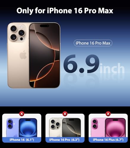Mkeke Screen Protector for iPhone 16 Pro Max 6.9" 3 Pack 9H+ Tempered Glass | [Military-Grade Drop Protection][Easy Installation Frame] HD Clear, Anti-Scratch, Bubble Free - size: for iPhone 16 Pro Max 6.9"