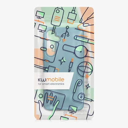 kwmobile Case Compatible with Samsung Galaxy A55 5G Case - Soft Slim Metallic TPU Silicone Cover - Metallic Caribbean Blue - color: Metallic Caribbean Blue, size: Galaxy A55 5G