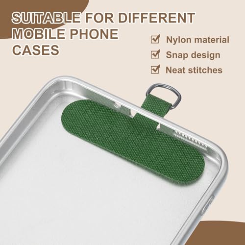 uxcell 36pcs Phone Tether Tab, Universal Phone Lanyard Patch T Shape Cell Phones Strap Replacement Part for Most Smartphone Cases, Dark Green - color: Dark Green
