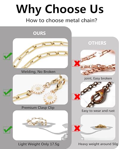 Lostars Metal Phone Chain Wrist Strap with Charm for Women - color: Gold-strawberry-b